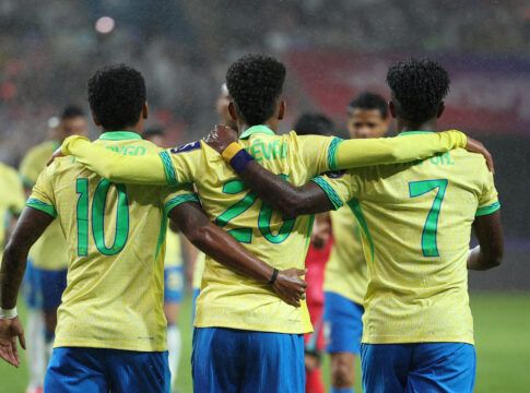 Estêvão e Rodrygo marcam duas vezes em goleada do Brasil sobre Coreia do Sul por 5 x 0