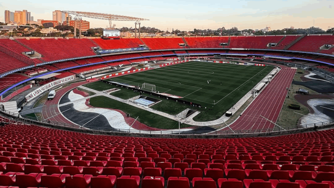 vista aérea do Estádio do MorumBIS
