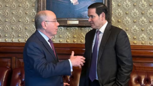 Mauro Vieira e Marco Rubio durante encontro nos EUA