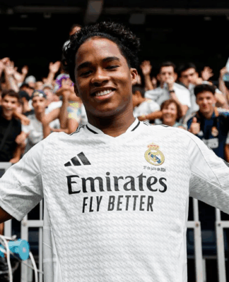 Atacante Endrick durante sua apresentação no Real Madrid