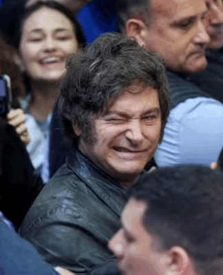 O presidente Javier Milei durante as eleições legislativas da Argentina