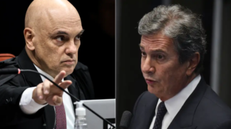 Alexandre de Moraes e Fernando Collor numa montagem