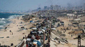 palestinos em deslocamento