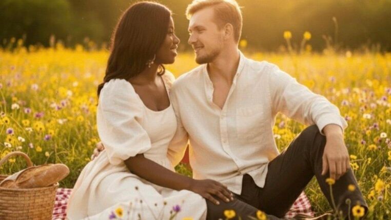 Imagem colorida de casal