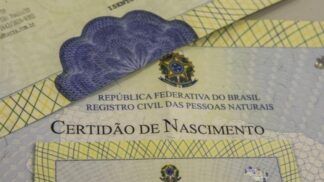 Imagem colorida de certidão de nascimento