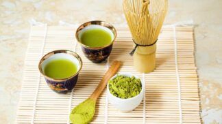 Imagem colorida de chá verde