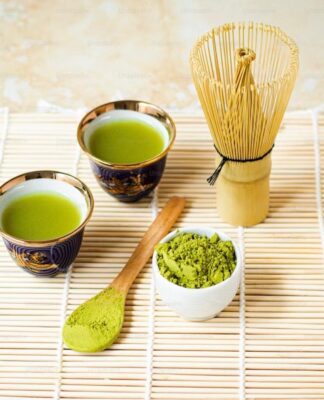 Imagem colorida de chá verde