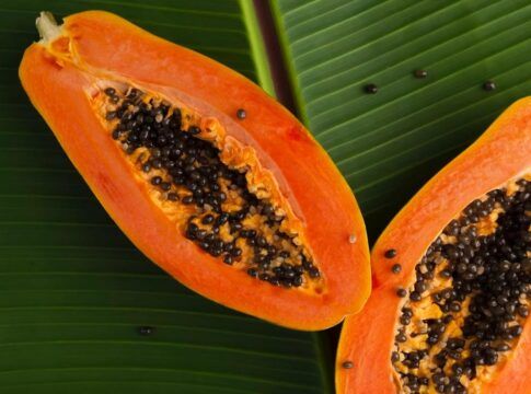 Imagem colorida de mamão