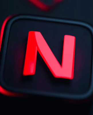 Letra N em vermelho do logo da Netflix