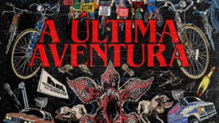 Imagem colorida de poster de stranger things