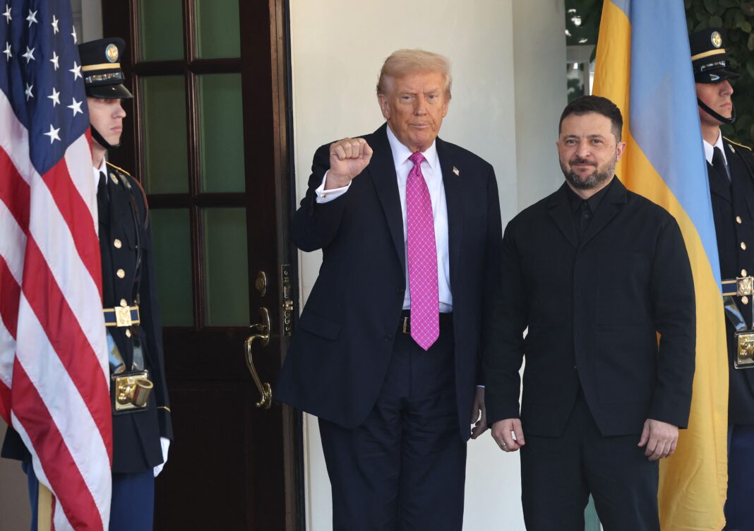 Donald Trump com Volodymyr Zelensky