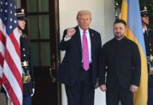 Donald Trump com Volodymyr Zelensky