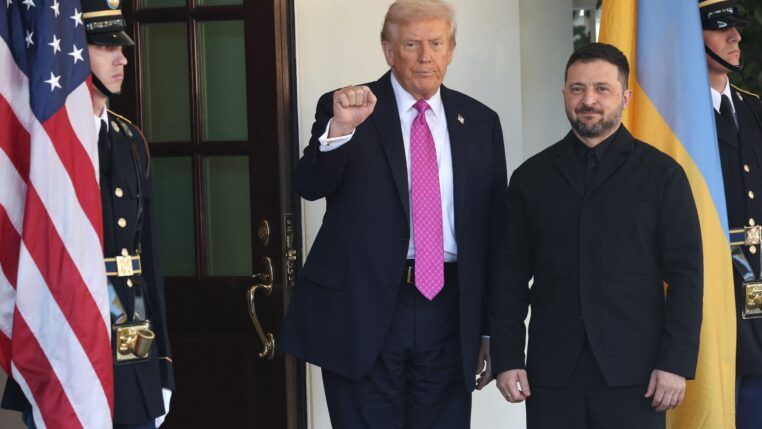 Donald Trump com Volodymyr Zelensky