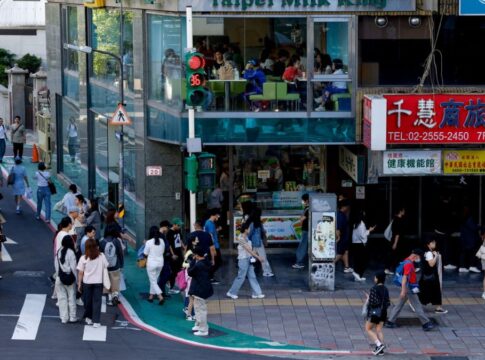 Foto aérea da região do Taipei
