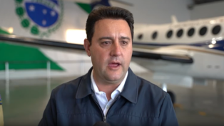 Ratinho Júnior em pronunciamento