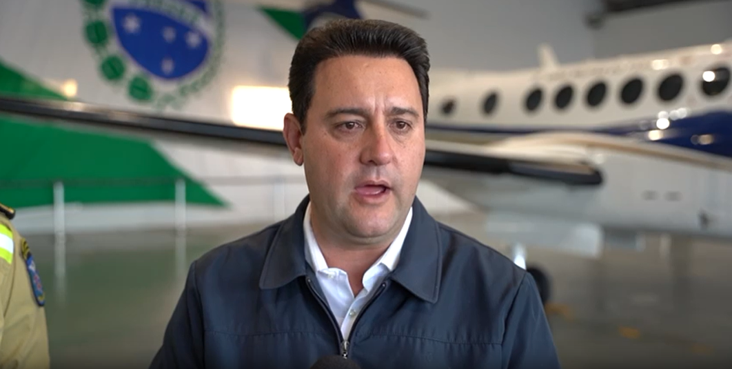 Ratinho Júnior em pronunciamento