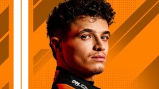 Arte do piloto Lando Norris