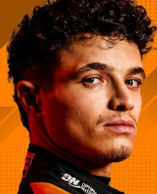 Arte do piloto Lando Norris