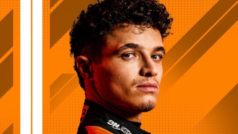 Arte do piloto Lando Norris