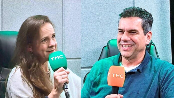 Flavia e Eduardo em entrevista ao corre