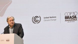 Secretário-geral da ONU, Antonio Guterres concede coletiva na COP30, em Belém