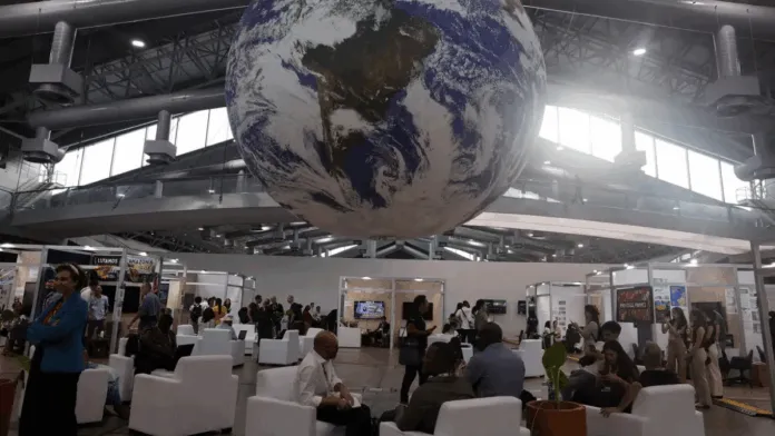 Imagem interna de um dos pavilhões da COP30