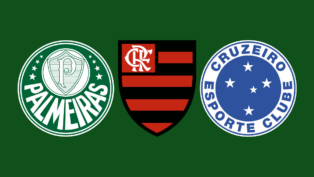 Logos de Palmeiras, Flamengo e Cruzeiro