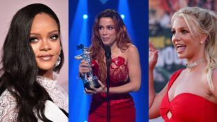 Imagem reúne fotos das cantoras Rihanna, Anitta e Britney Spears