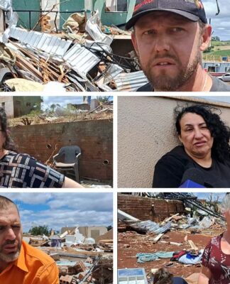 Mosaico com foto dos cinco moradores que dão depoimento