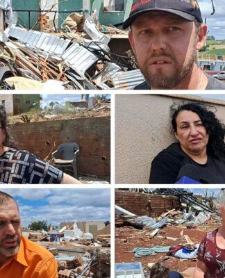 Mosaico com foto dos cinco moradores que dão depoimento