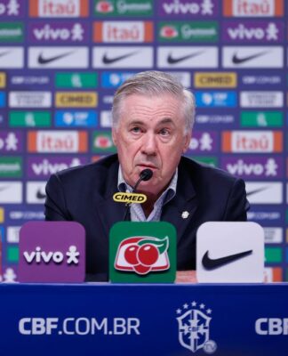 Carlo Ancelotti, treinador da Seleção Brasileira, em entrevista coletiva