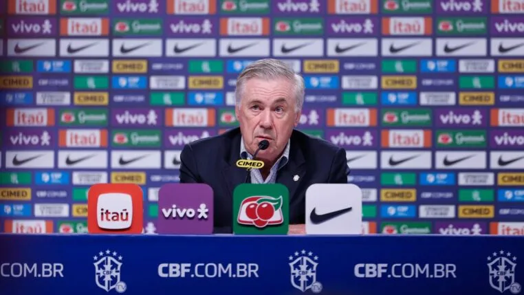 Carlo Ancelotti, treinador da seleção Brasileira, em entrevista coletiva