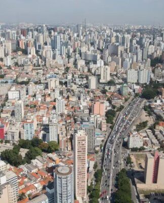 Imagem aérea da cidade de São Paulo