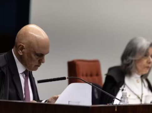 Alexandre de Moraes e Cármen Lúcia no STF