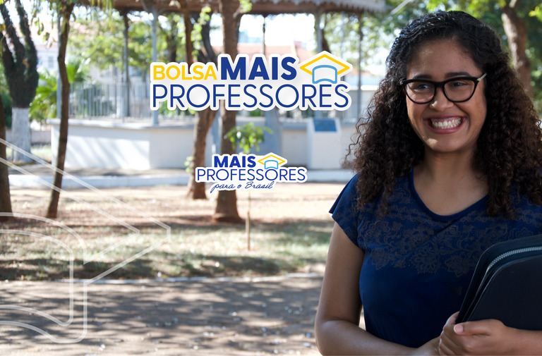 Arte do MEC divulgando o programa "Mais Professores"
