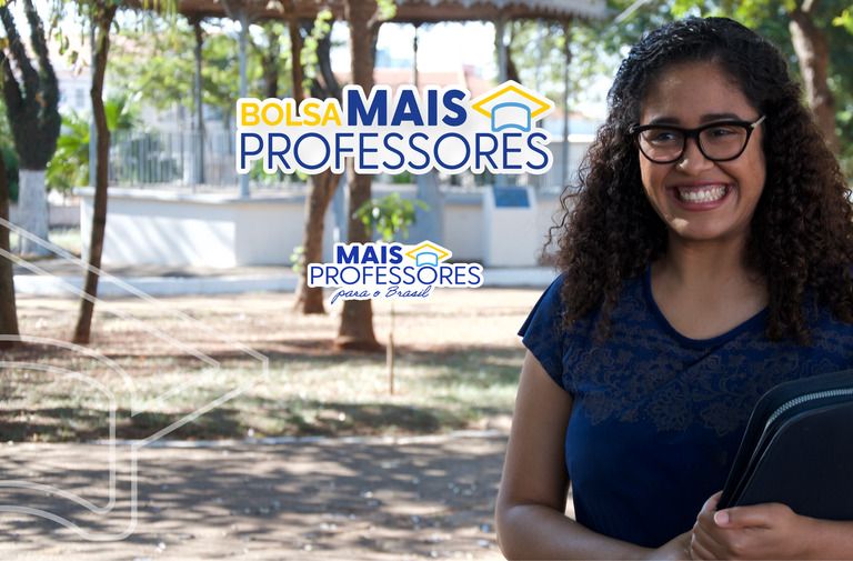 Arte do MEC divulgando o programa "Mais Professores"