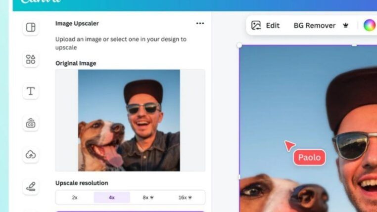 A imagem mostra a interface da plataforma Canva