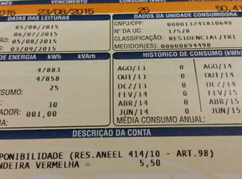 imagem de conta de energia