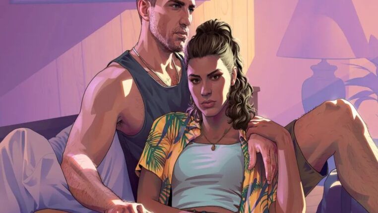 Imagem colorida de personagens de GTA