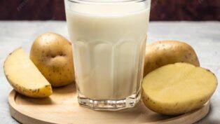 Imagem coloirda de suco de batata