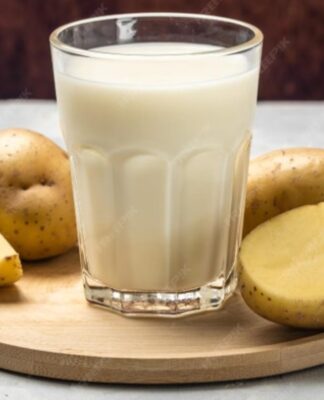 Imagem coloirda de suco de batata