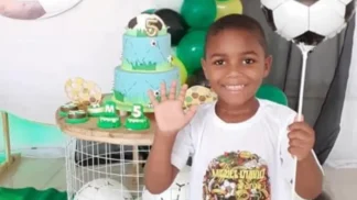 Menino Miguel Otávio, em seu aniversário de 5 anos, em 2019
