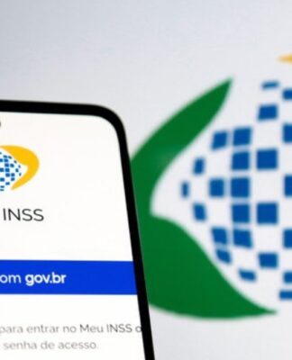 imagem de um celular com o aplicativo do Meu INSS