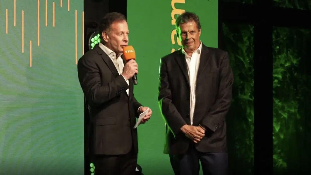 Neneto e João Camargo em evento de lançamento