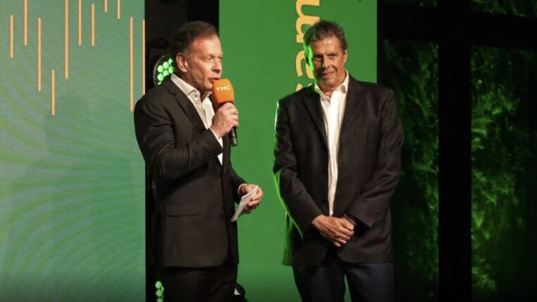 Neneto e João Camargo em evento de lançamento