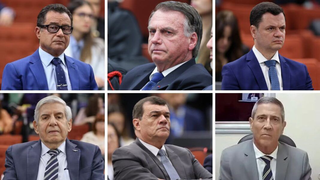 imagem de seis integrantes do núcleo 1 da trama golpista