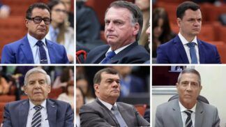 imagem de seis integrantes do núcleo 1 da trama golpista