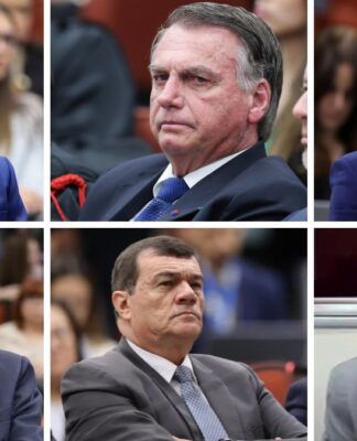 imagem de seis integrantes do núcleo 1 da trama golpista