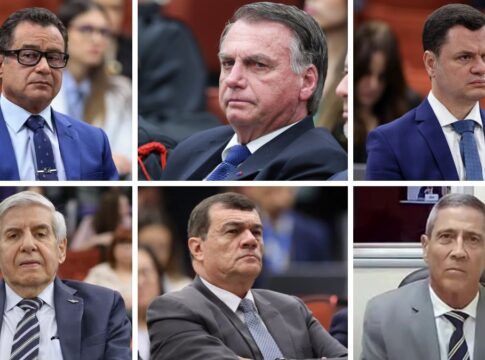 imagem de seis integrantes do núcleo 1 da trama golpista