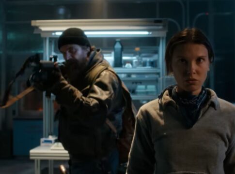 Em imagem do trailer da quinta temporada, Eleven e seu pai se prepara para batalha final